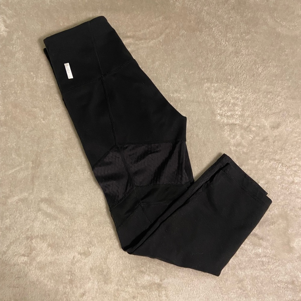 Zella crop leggings with mesh details